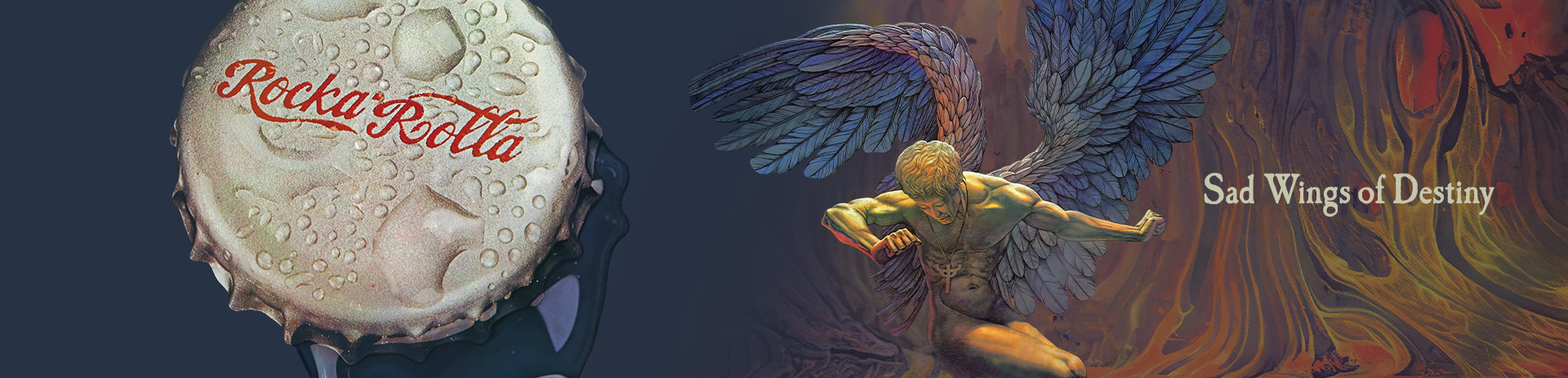 Rocka Rolla and Sad Wings of Destiny artwork